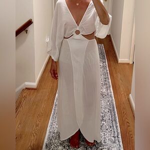 Long cover up with back tie